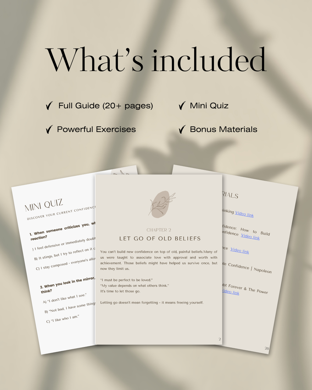 Confidence & Self-Worth Workbook  (PDF + Bonus Materials)